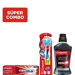Combo Colgate Luminous Crema Dental White Instant + Enjuague Bucal White Carbón + Cepillo Dental 360º White #1