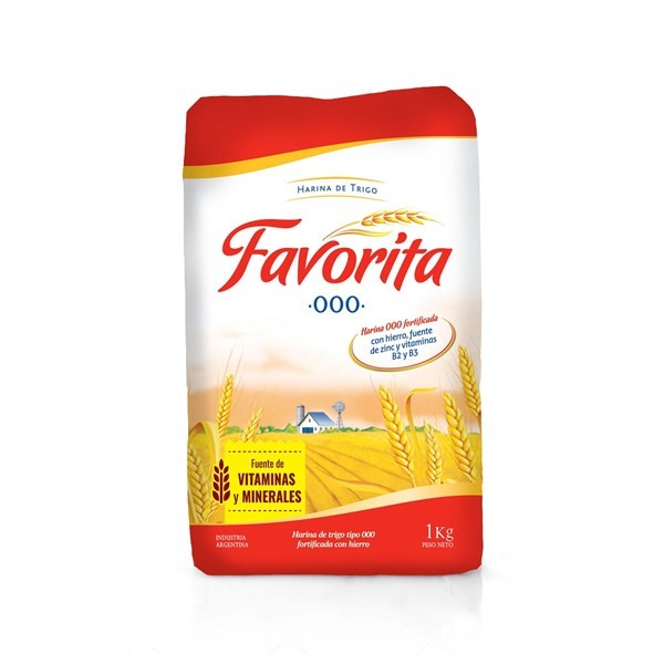 Harina De Trigo 000 Favorita Con Vitaminas 1 Kg. #1