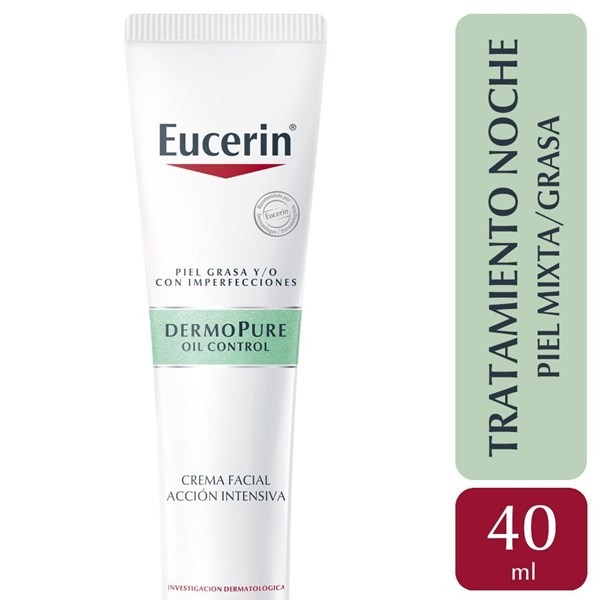 Eucerin Crema Facial de Acción Intensiva Noche Dermopure Oil Control 40 ml