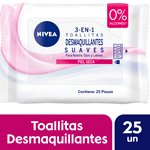 Nivea Toallitas Desmaquillantes 3 en 1  Para Piel Seca 25 Unidades #1
