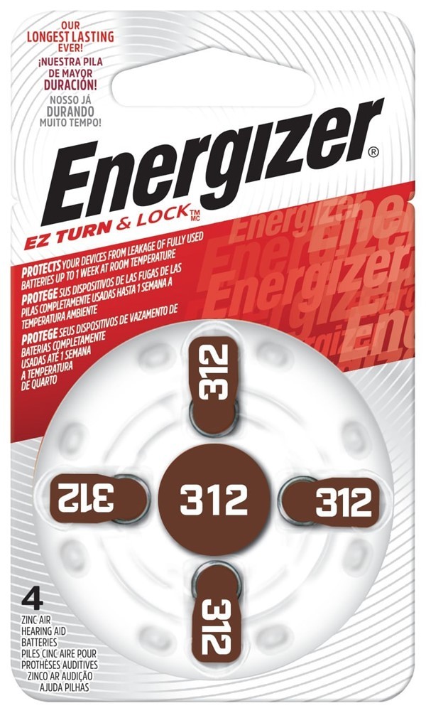 Pilas Energizer Audilogía Long Tabs Az312 x 4 un