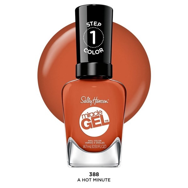 Esmalte de Uñas Sally Hansen Miracle Gel x 14,7 ml Color 388 veg Hot Minute