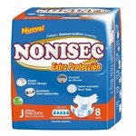 Nonisec Pañales Juvenil Anatómicos Extra Proteccón C/Barr (8 Unidades) #1