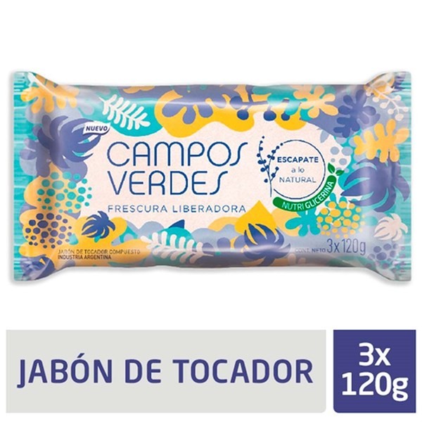 Jabon Campos Verdes Frescura 3U 120 g #1