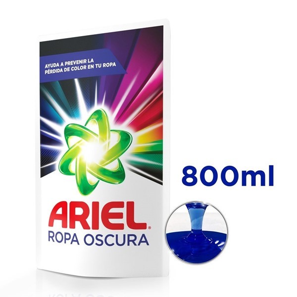 Ariel Jabon Liquido Ropa Oscura Sachet 800 ml