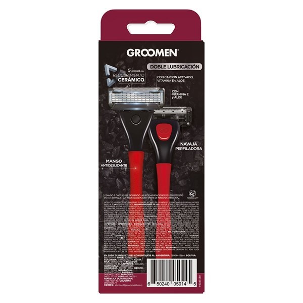 Máquina de Afeitar Groomen 500 sistema Mango + 2 Repuesto alt