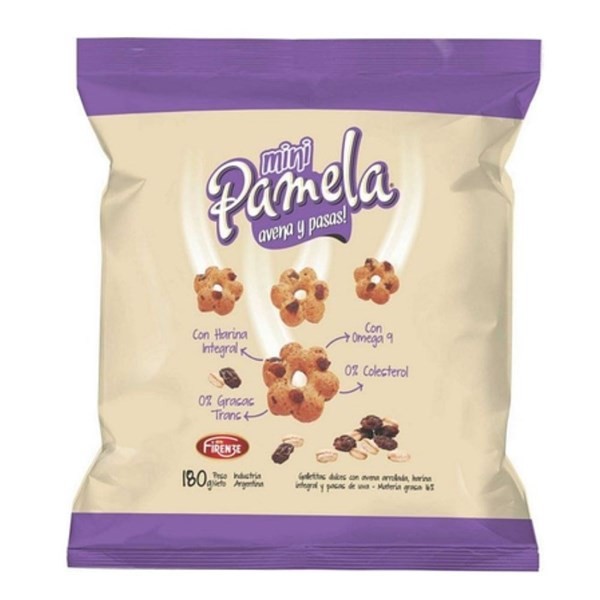 Galletas Pamela Avena Y Pasas 180 g