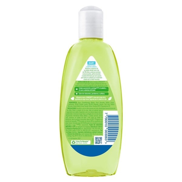 Johnson's Baby Shampoo para Cabello Claro 200ml alt