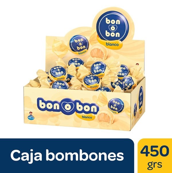Bombones de Chocolate Blanco Bon O Bon x 30U
