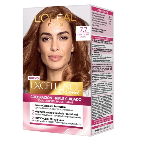 Excellence Kit Coloracion 7.7 Rubio Chocolate alt