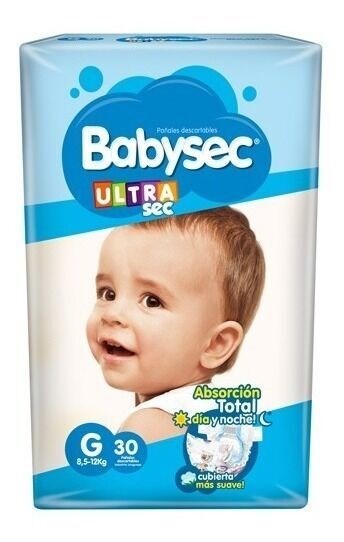 Pañales Babysec Ultra Talle G | 30 pañales #1