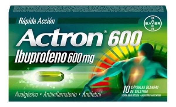 Actron 600 mg 10 Caps - Blistera x 12 unidades #1