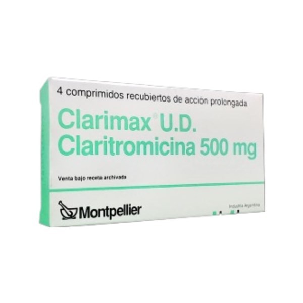 Montpellier Clarimax Ud 500 Mg Claritromicina x 4 Comp Recubiertos #1