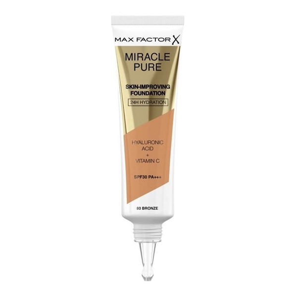Base de Maquillaje Max Factor Miracle Pure Foundation Spf30 x 30 ml 80 Bronze alt