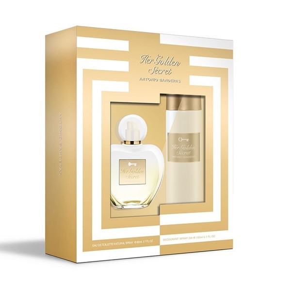 Set Antonio Banderas Her Golden Secret EDT 80ml + Deo150 ml #1