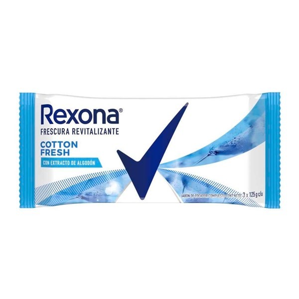 Jabon en Barra Rexona  Cotton Fresh 3X125 g Multipack #1