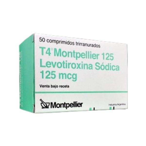 T4 Montpellier 125 125 Mcg Levotiroxina x 50 Comp