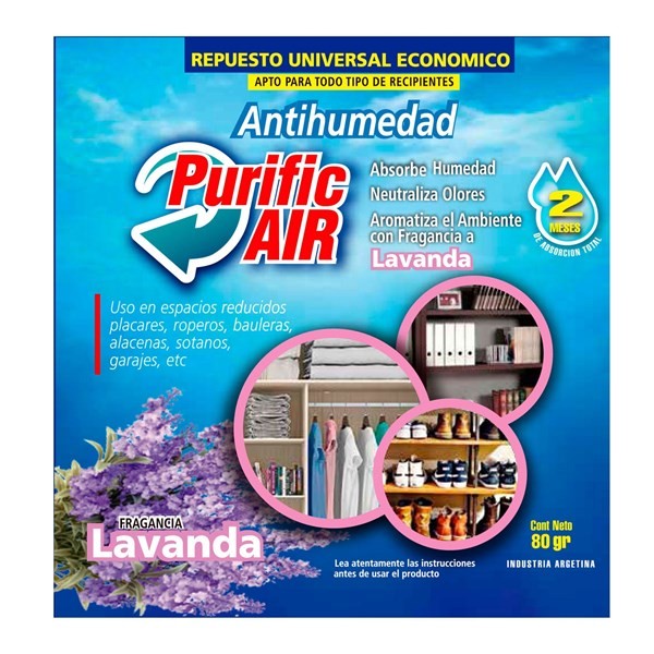 Repuesto Antihumedad Purific Air Lavanda 80 g. #1