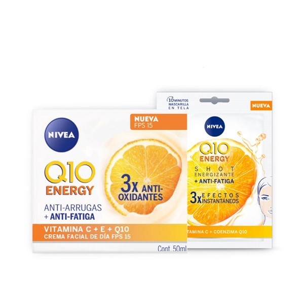 Crema Facial Q10 Plus Anti Age Energy  + Mascarilla de Regalo Nivea #1