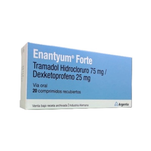 Siegfried Enantyum Forte Tramadol + Dexketoprofeno 75 / 25 Mg x 2 Comp Recubiertos #1