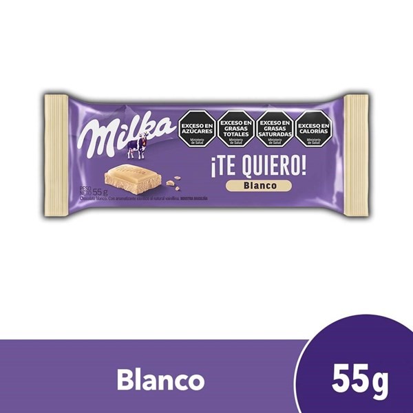 Chocolate Milka Blanco Mensajes 55 grs alt