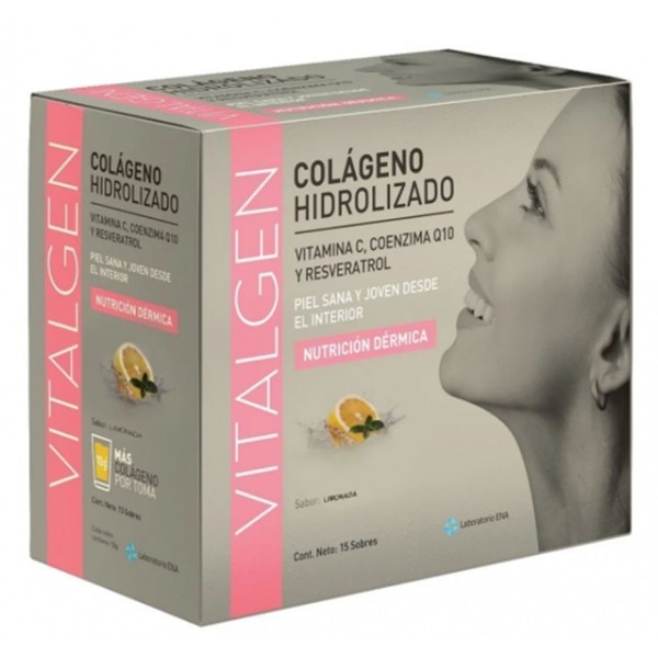 Vitalgen Colageno Hidrolizado Sabor Limonada 12 gr (15 Sobres) alt