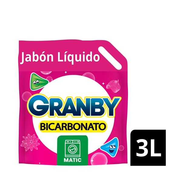 Jabón Líquido Para Ropa Granby Matic Rosas 3 Lts. #1