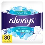 Protectores Diarios Always Respirables x 80 un #1