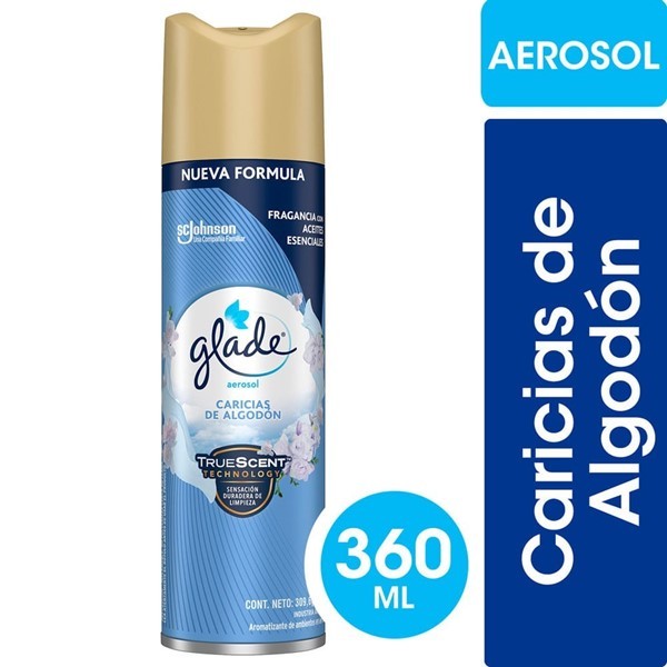 'Aromatizante De Ambientes Glade Caricias De Algodón En Aerosol 360ml' #1