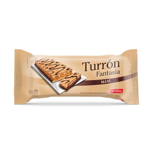 Turron de Mani Con Baño en Piso Nevares 80 gr alt