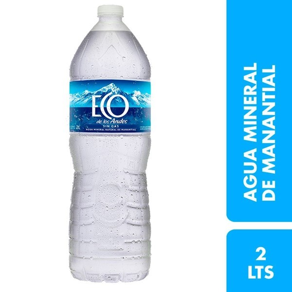 Agua Mineral Eco De Los Andes Sin Gas 2 L
