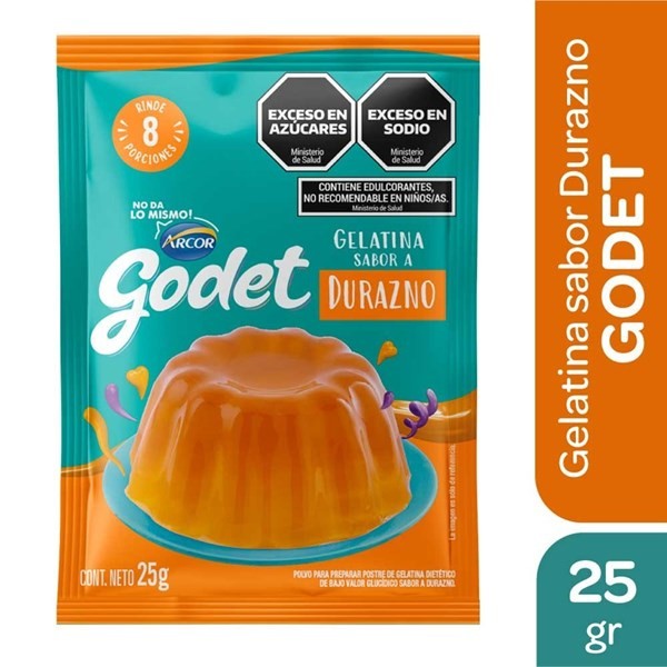 Gelatina Godet de Durazno 25 grs #1