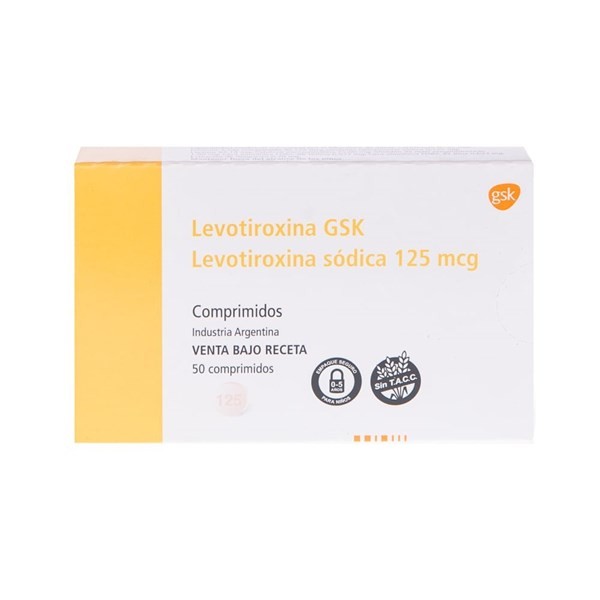 Glaxo Smithkline Levotiroxina Gsk Levotiroxina 125 Mcg x 50 Comp #1