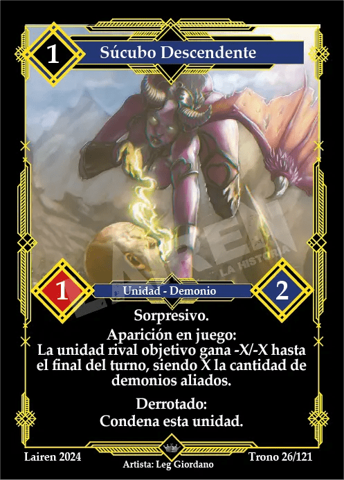 026 Sucubo Descendente 1ra Edicion - Coste 1