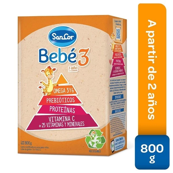 Sancor Bebe Leche Infantil Polvo Etapa 3 (800 Gr)