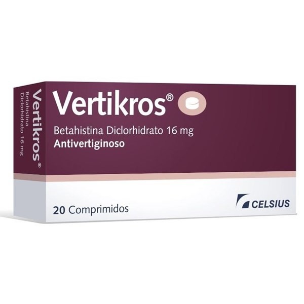 Vertikros 16 mg | 20 Comprimidos | Betahistina