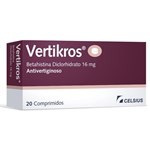 Vertikros 16 mg | 20 Comprimidos | Betahistina #1