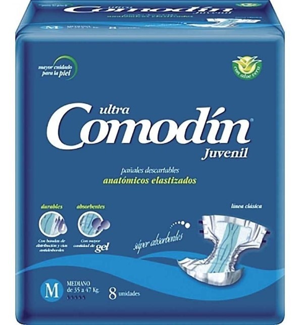 Comodin Pañal Adulto Anatomico m (8 Unidades)