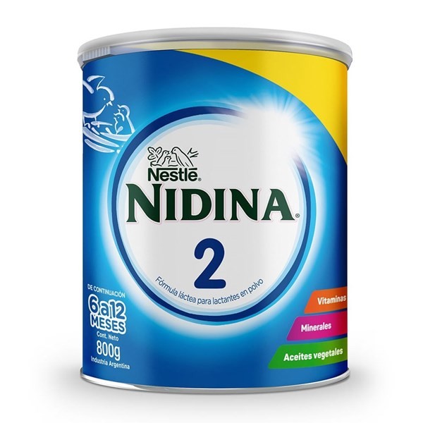 Nidina® 2 leche en Polvo Fórmula Infantil Lata 800 g