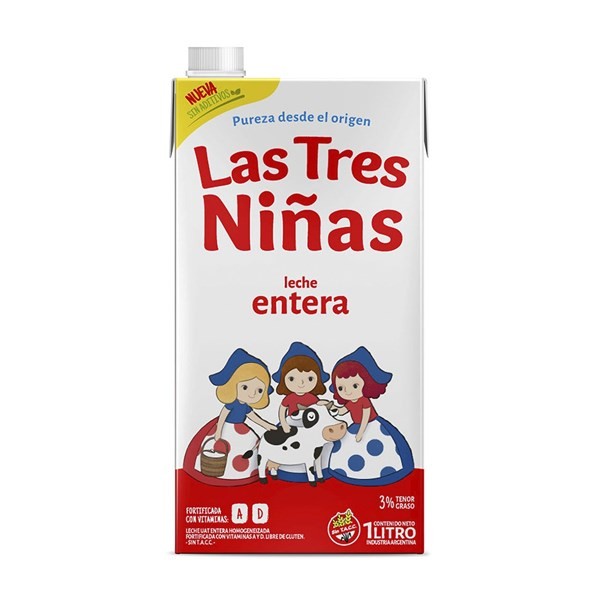 Leche Entera Larga Vida Las Tres Niñas 1 L. #1