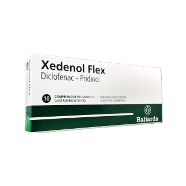 Baliarda Xedenol Flex Diclofenac + Pridinol x 10 Comp Recubiertos #1