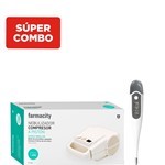 Combo Farmacity Nebulizador Compresor a Piston + Termómetro Digital Con Memoria #1