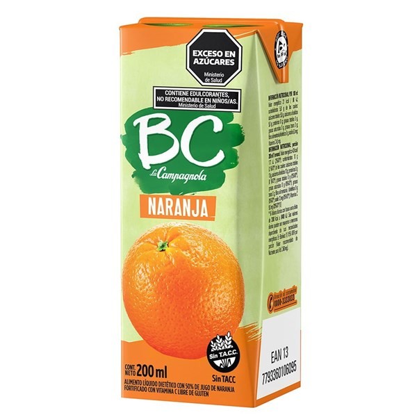 Jugo Bc Naranja x 200 ml