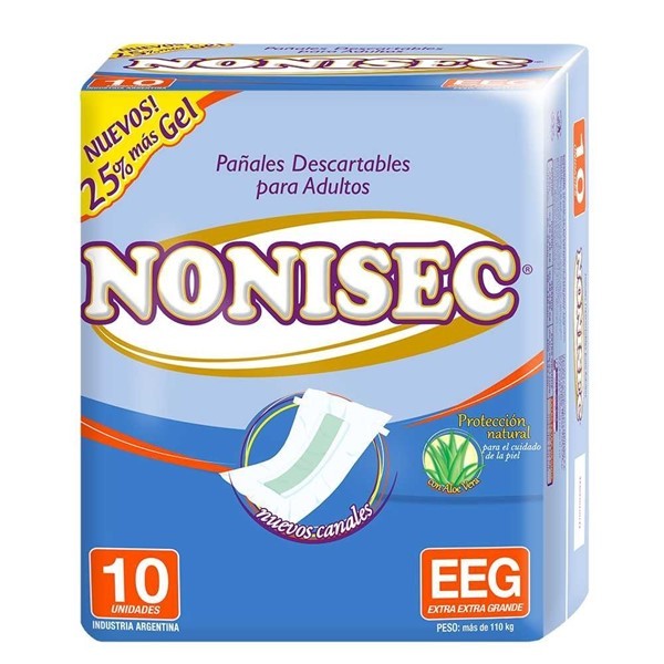 Nonisec Pañales Descartables Para Adultos Pack Xxg #1