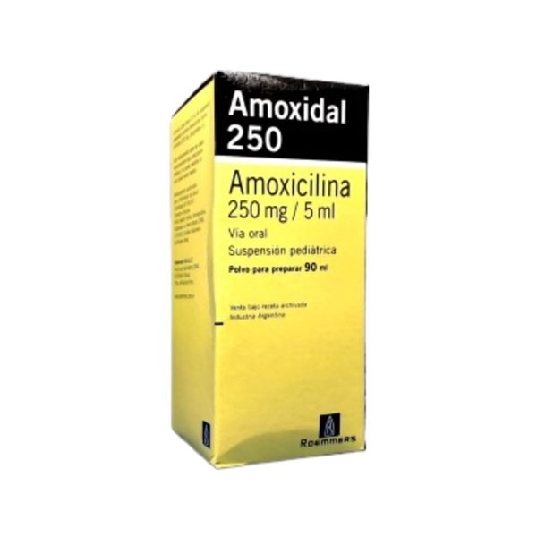 Roemmers Amoxidal Ped. Amoxicilina 250Mg / 5 ml Suspensión x 90 ml #1