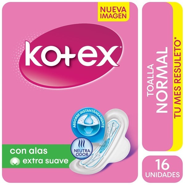 Toa Fem Kotex Nor Tela C/a X16 Totex