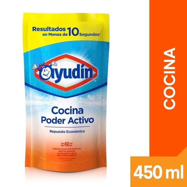 Ayudin Limpiador De Cocina Ayudín Poder Activo (Envase Económico) 450 Ml #1 Ayudin Limpiador De Cocina Ayudín Poder Activo (Envase Económico) 450 Ml #1