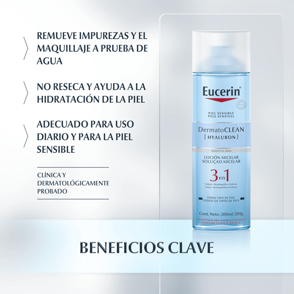 Eucerin Dermatoclean Hyaluron Locion 3En1 400 ml alt