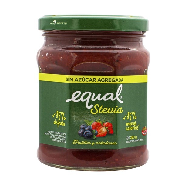 Equal Sweet Mermelada Stevia Frutillas Y Arandanos 280 gr alt