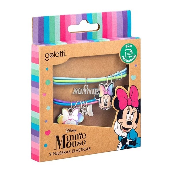 Disney Minnie | 2 Pulseras elasticas con dijes #1